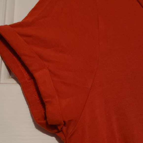 Asymmetrical burnt orange tunic - Picture 3 of 5